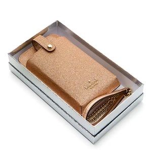 Kate Spade shimmy glitter boxed north south tab phone crossbody